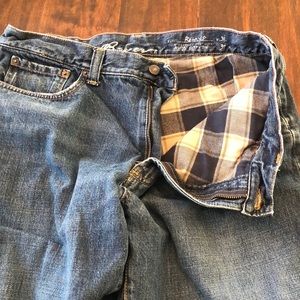 Men’s Eddie Bauer cotton lined blue jeans